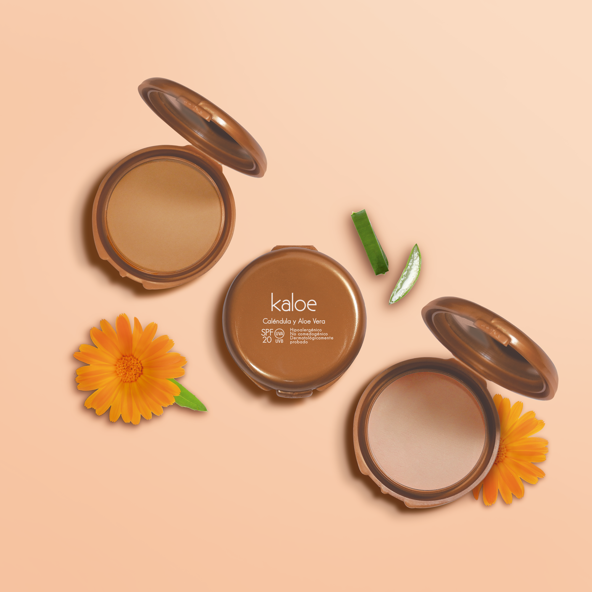 POLVO COMPACTO CALENDULA - KALOE